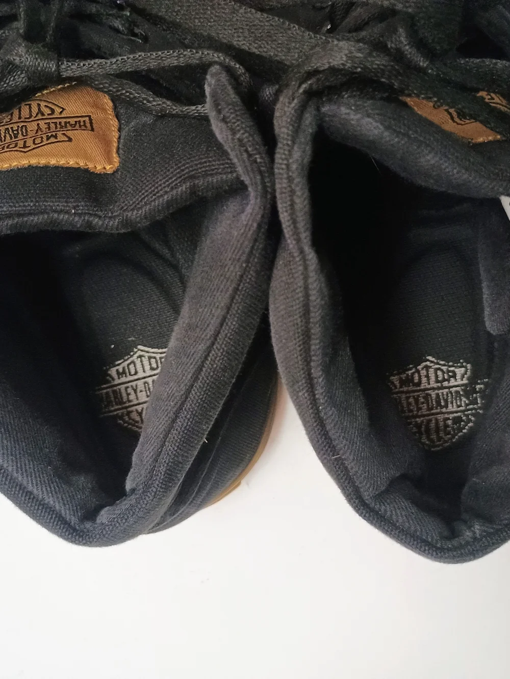 Harley-Davidson Men's Black Wrenford Canvas High-Top Sneakers Size 10